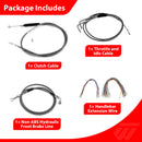 2014 - 2017 Harley Sportster Superlow XL883L 1200T Non - ABS Extended Length Throttle and Idle Cable, Non - ABS Hydraulic Front Brake Line and Clutch Cable Kit - Mofun - 90109275