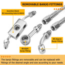 2014 - 2023 Harley Sportster w/ ABS Models Extended Length Upper ABS Upper Hydraulic Front Brake Line, Throttle and Idle Cable and Clutch Cable Kit (for 16" - 18" Handlebar w/ ABS) - Mofun - 90109056