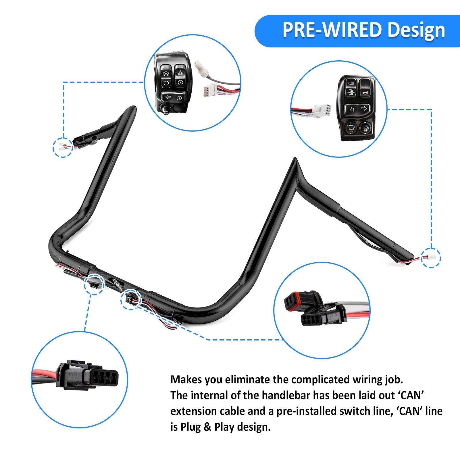 2014 - 2023 Harley Street Glide FLHX w/ Batwing Fairing Models Black 12