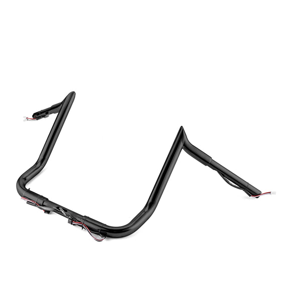 2014 - 2023 Harley Street Glide FLHX w/ Batwing Fairing Models Black 12" Pre - Wired Bagger Handlebar - Mofun - 90101492