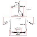 2014 - 2023 Harley Touring Street Glide CVO Electra Glide Chrome 14" Pre - Wired Bagger Handlebar - Mofun - 90101493