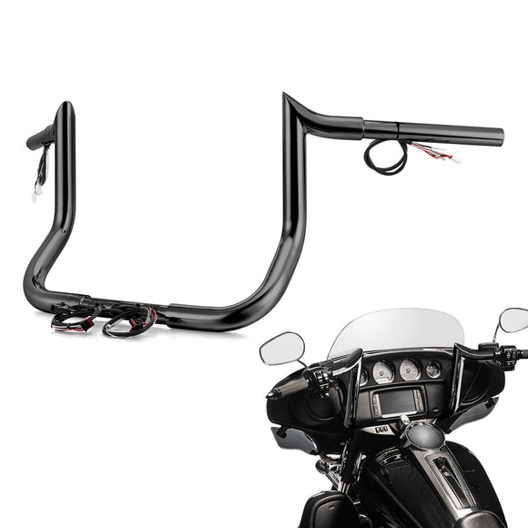 2014 - 2023 Harley Touring w/ Batwing Fairing Models 10" PRE - WIRED Bagger Monkey Bar - Sharp Handlebar - Mofun - 90101496