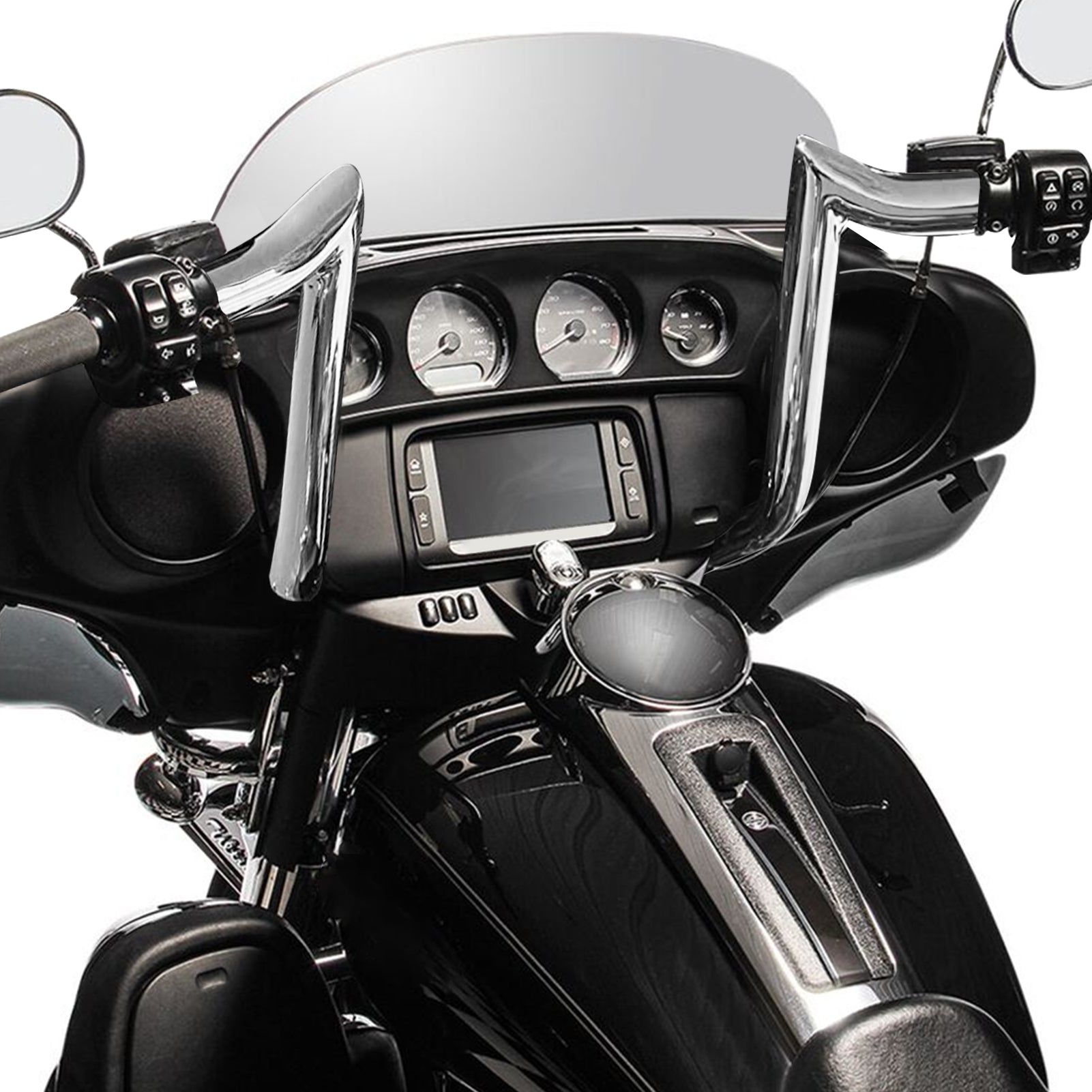 Prewired Ape Hanger Handlebars 12/14 For Harley Street Glide Electra Glide 2014-2023
