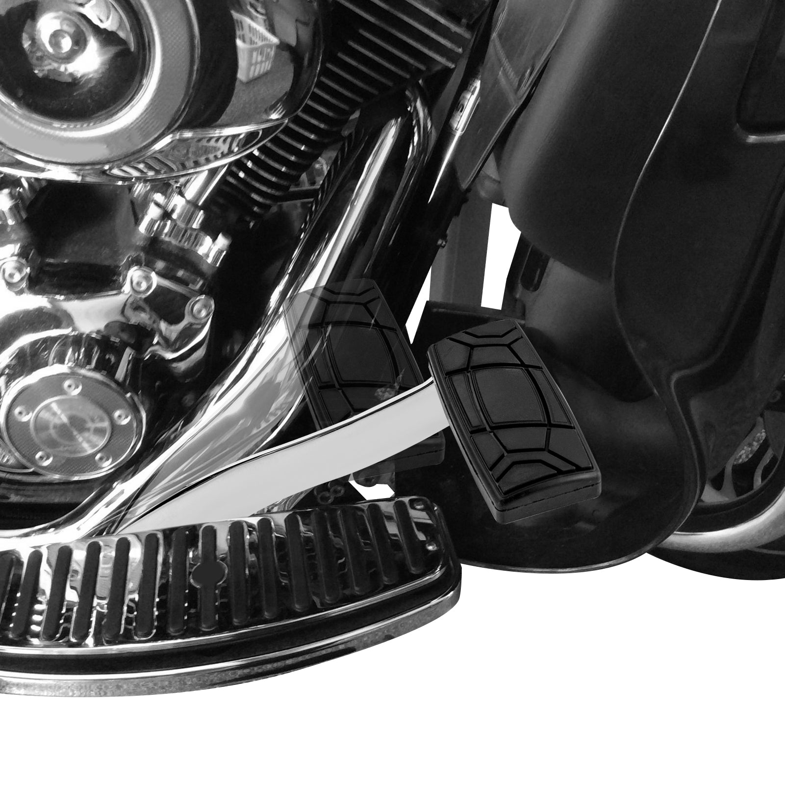 2014 - 2024 Electra Glide/ Road Glide/ Road King Triple Plating Chrome Rear Brake Pedals - Mofun - 90407001