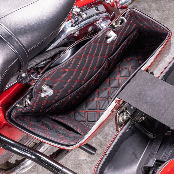 2014 - 2024 Harley Davidson Road King Street Glide Motorcycle Saddlebag Liners w/ Tool Pockets - Mofun - 90209019