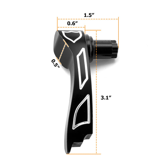 2014 - 2024 Harley Electra Glide Road Glide Aluminum Gloss Black Shield Type Saddlebag Lid Lifter - Mofun - 90705003