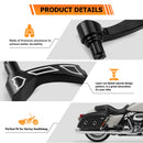 2014 - 2024 Harley Electra Glide Road Glide Aluminum Gloss Black Shield Type Saddlebag Lid Lifter - Mofun - 90705003