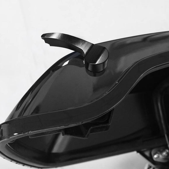 2014 - 2024 Harley Electra Glide Road Glide Aluminum Gloss Black Shield Type Saddlebag Lid Lifter - Mofun - 90705003