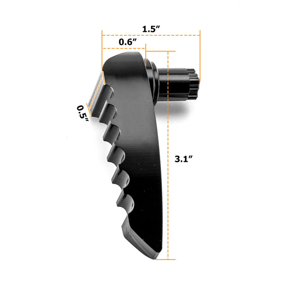 2014 - 2024 Harley Road King Electra Glide Aluminum Gloss Black Sawtooth Type Saddlebag Lid Lifter - Mofun - 90705004