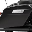 2014 - 2024 Harley Touring Chrome Horizontal Stripes Aluminum Saddlebag Latch Cover - Mofun - 90705013