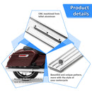 2014 - 2024 Harley Touring Chrome Horizontal Stripes Aluminum Saddlebag Latch Cover - Mofun - 90705013