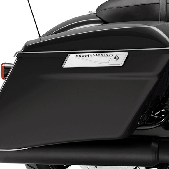 2014 - 2024 Harley Touring Juxtaposition Type Dotted Pattern Saddlebag Latch Cover - Mofun - 90705009