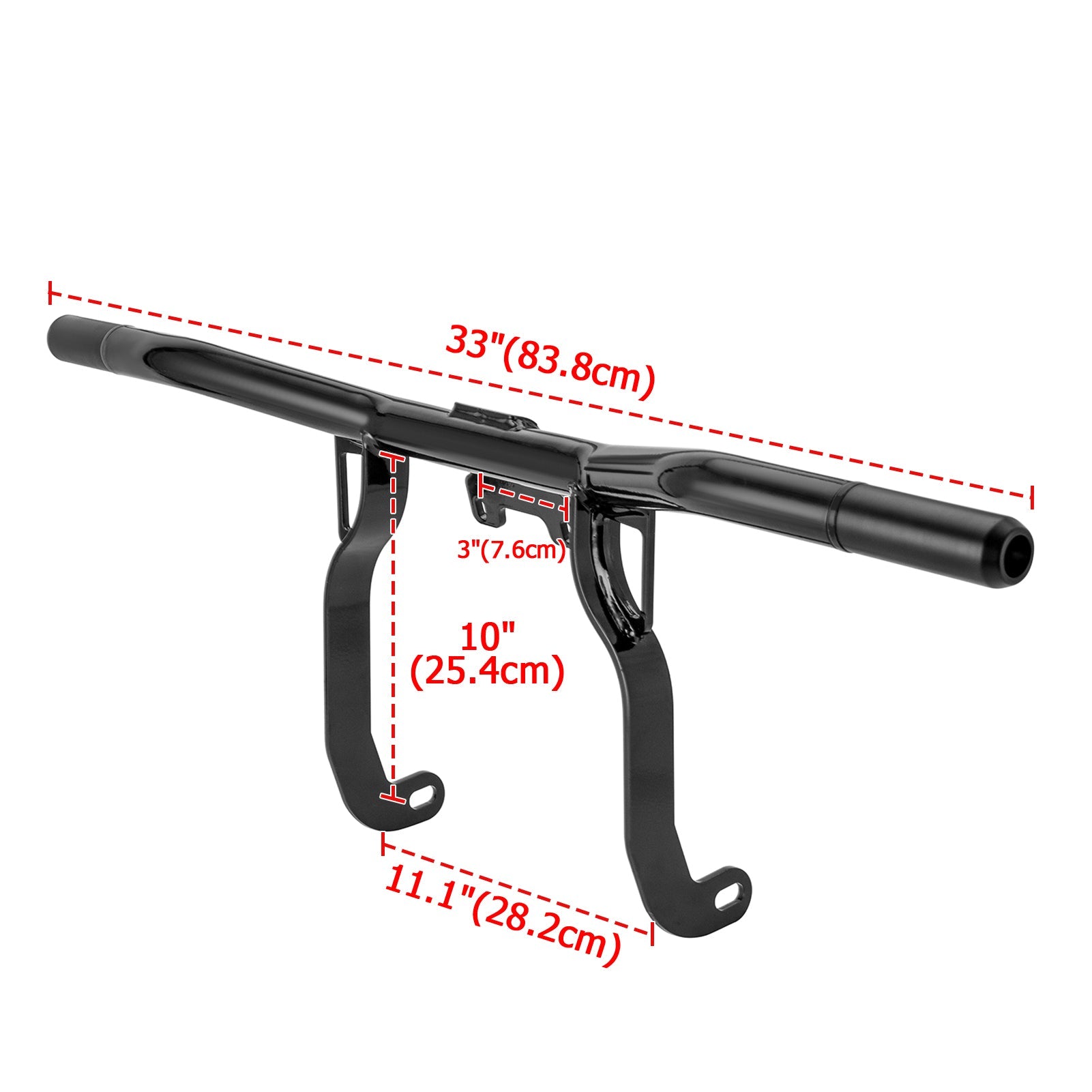 2014 - 2024 Harley Touring Road King Electra Glide Black Steel Front Highway Engine Guard Crash Bar Flat - Out Bar - Mofun - 90201105