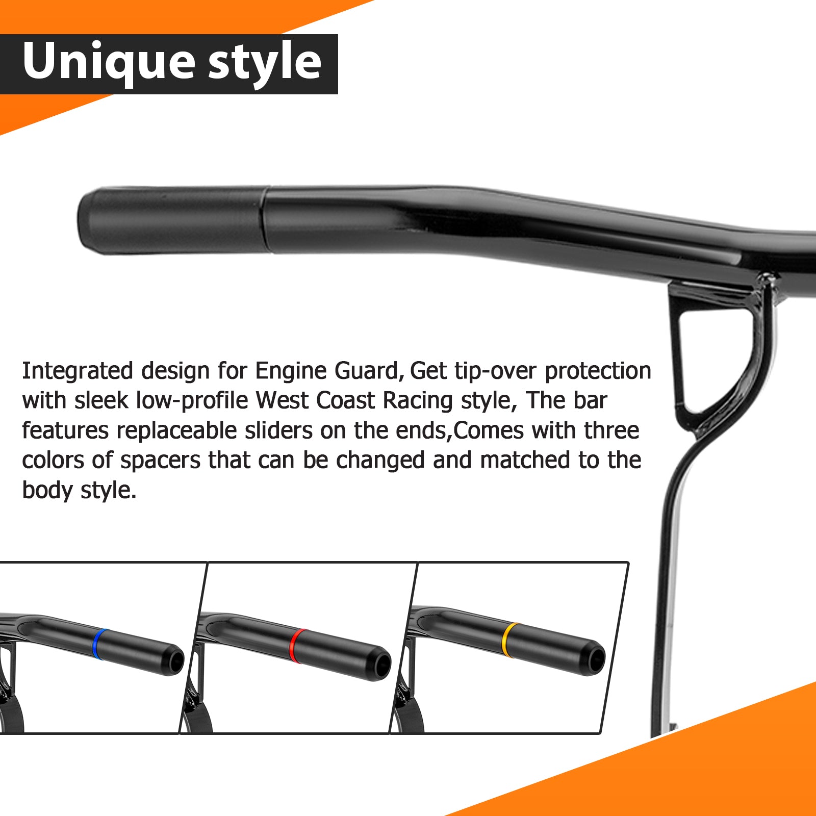 2014 - 2024 Harley Touring Road King Electra Glide Black Steel Front Highway Engine Guard Crash Bar Flat - Out Bar - Mofun - 90201105