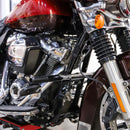 2014 - 2024 Harley Touring Road King Electra Glide Black Steel Front Highway Engine Guard Crash Bar Flat - Out Bar - Mofun - 90201105