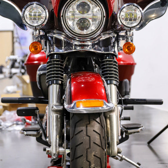 2014 - 2024 Harley Touring Road King Electra Glide Black Steel Front Highway Engine Guard Crash Bar Flat - Out Bar - Mofun - 90201105