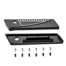 2014 - 2024 Harley Touring Road King Road Glide Aluminum Black Saddlebag Latch Cover | Juxtaposition Type Dotted Pattern - Mofun - 90705010