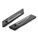 2014 - 2024 Harley Touring Road King Road Glide Aluminum Black Saddlebag Latch Cover | Juxtaposition Type Dotted Pattern - Mofun - 90705010