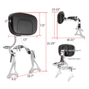 2014 - 2024 Harley Touring Steel & Aluminum Passenger Driver Backrest Multi - Purpose Adjustable Backrest - Mofun - 90302161