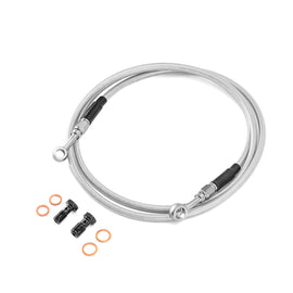 2014 - 2024 Harley Touring w/ ABS 68" Extended Length Stainless Steel ABS Upper Hydraulic Front Brake Line Kit for 12" - 14" Handlebar - Mofun - 90110102