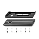 2014 - 2024 Street Glide FLHX CVO Limited FLHTKSE Black Aluminum Saddlebag Latch Cover | Horizontal Stripes - Mofun - 90705014
