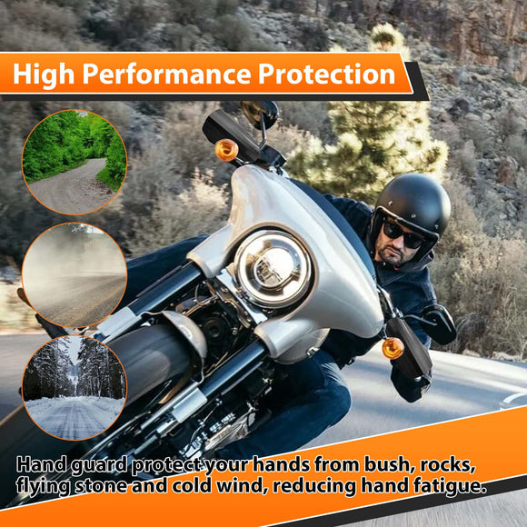 2014 - 2025 Harley Touring Road King Street Glide Carbon Fiber Hydraulic Clutch Coffin Cut Hand Guards - Mofun - 90113001