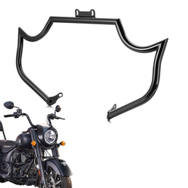 2014 - 2025 Indian Chieftain Springfield Roadmaster Gloss Black Mustache - sharp Front Engine Guard Crash Bar - Mofun - 90201088