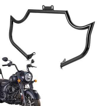 2014 - 2025 Indian Chieftain Springfield Roadmaster Gloss Black Mustache - sharp Front Engine Guard Crash Bar - Mofun - 90201088