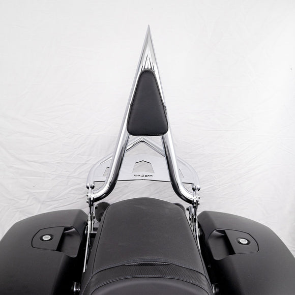 2014 - 2025 Indian Roadmaster/Chieftain/Pursuit/Challenger/Springfield/Vintage Chrome 23" Passenger Backrest Sissy Bar w/ Luggage Rack - Mofun - 90302193