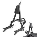 2014 - 2025 Indian Roadmaster/Chieftain/Pursuit/Challenger/Springfield/Vintage Gloss Black 23" Passenger Backrest Sissy Bar w/ Luggage Rack - Mofun - 90302194