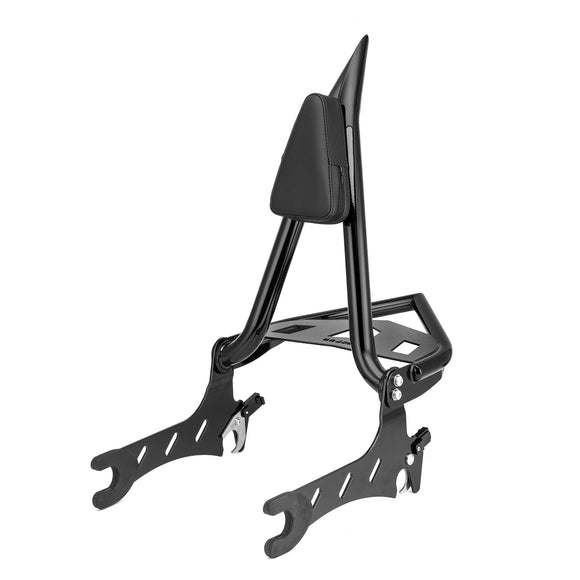 2014 - 2025 Indian Roadmaster/Chieftain/Pursuit/Challenger/Springfield/Vintage Gloss Black 23" Passenger Backrest Sissy Bar w/ Luggage Rack - Mofun - 90302194