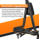 2014 - 2025 Indian Roadmaster/Chieftain/Pursuit/Challenger/Springfield/Vintage Gloss Black 23" Passenger Backrest Sissy Bar w/ Luggage Rack - Mofun - 90302194