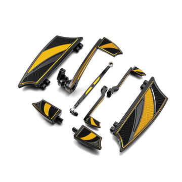 2014 - 2026 Harley Touring Models Motorcycle Brake Shifter Levers Diamond Armor Floorboards Kit - Mofun - 90409001