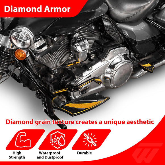 2014 - 2026 Harley Touring Models Motorcycle Brake Shifter Levers Diamond Armor Floorboards Kit - Mofun - 90409002