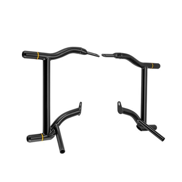 2014+ Harley Street Glide Electra Glide Black Steel Rear SaddleBag Guards Crash Bar - Mofun - 90202027