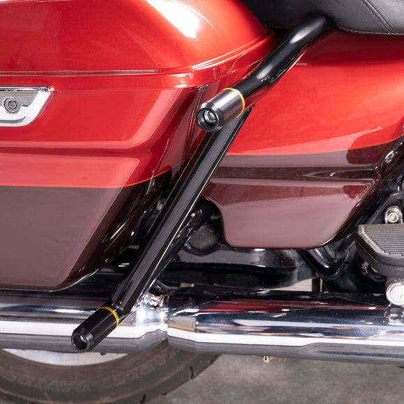 2014+ Harley Street Glide Electra Glide Black Steel Rear SaddleBag Guards Crash Bar - Mofun - 90202027