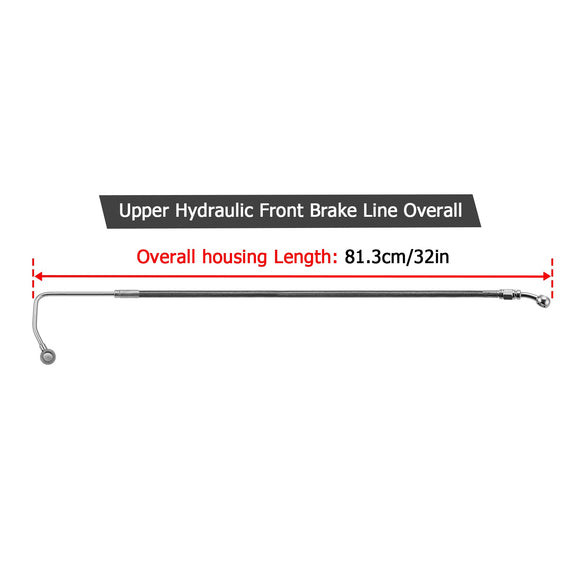 2015 - 2017 Harley Softail Deluxe/Fat Boy Extended Length ABS Upper Hydraulic Front Brake Line Kit for 16" - 18" Handlebar - Mofun - 90110384