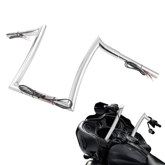 2015 - 2023 Harley Touring Road Glide Chrome 12" Pre - Wired Handlebar Bagger - sharp Bar - Mofun - 90101601
