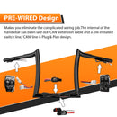 2015 - 2023 Harley Touring Road Glide Gloss Black 12" Pre - Wired Handlebar Bagger - sharp Bar - Mofun - 90101602