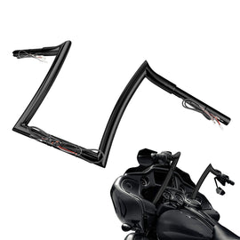 2015 - 2023 Harley Touring Road Glide Gloss Black 12" Pre - Wired Handlebar Bagger - sharp Bar - Mofun - 90101602