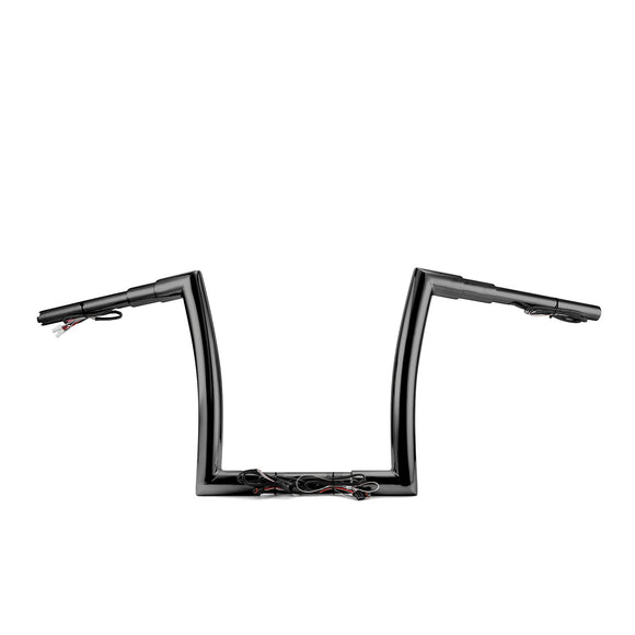 2015 - 2023 Harley Touring Road Glides Gloss Black 12" Pre - wired Monkey Bagger Bar Handlebar - Mofun - 90101612