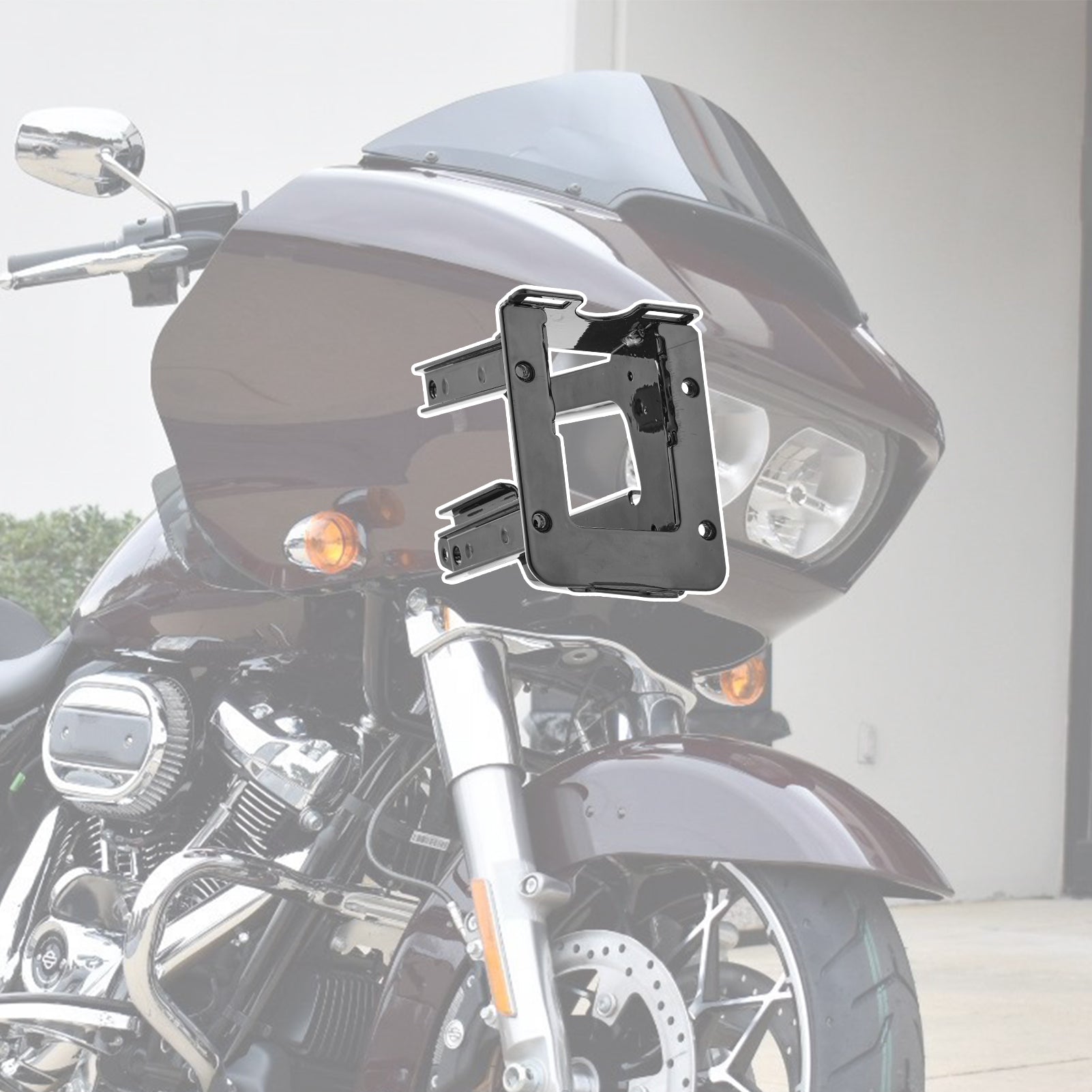 2015 - 2024 Harley Road Glide Front Fairing Radio Caddy Mount Bracket - Mofun - 90212016