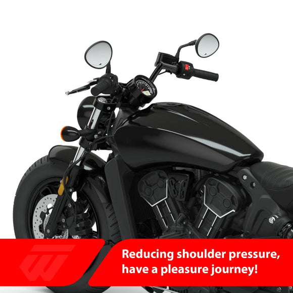 2015 - 2024 Indian Scout Bobber Rogue Gloss Black 10" 12" APE Hanger Bar - Sharp Handlebar - Mofun - 90101524