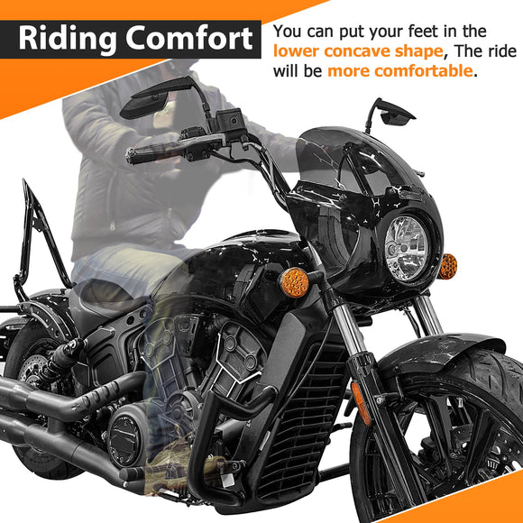 2015 - 2024 Indian Scout Bobber/Sixty/Rogue Front Highway Engine Guard Crash Bar, Sharp Angle - Mofun - 90201091