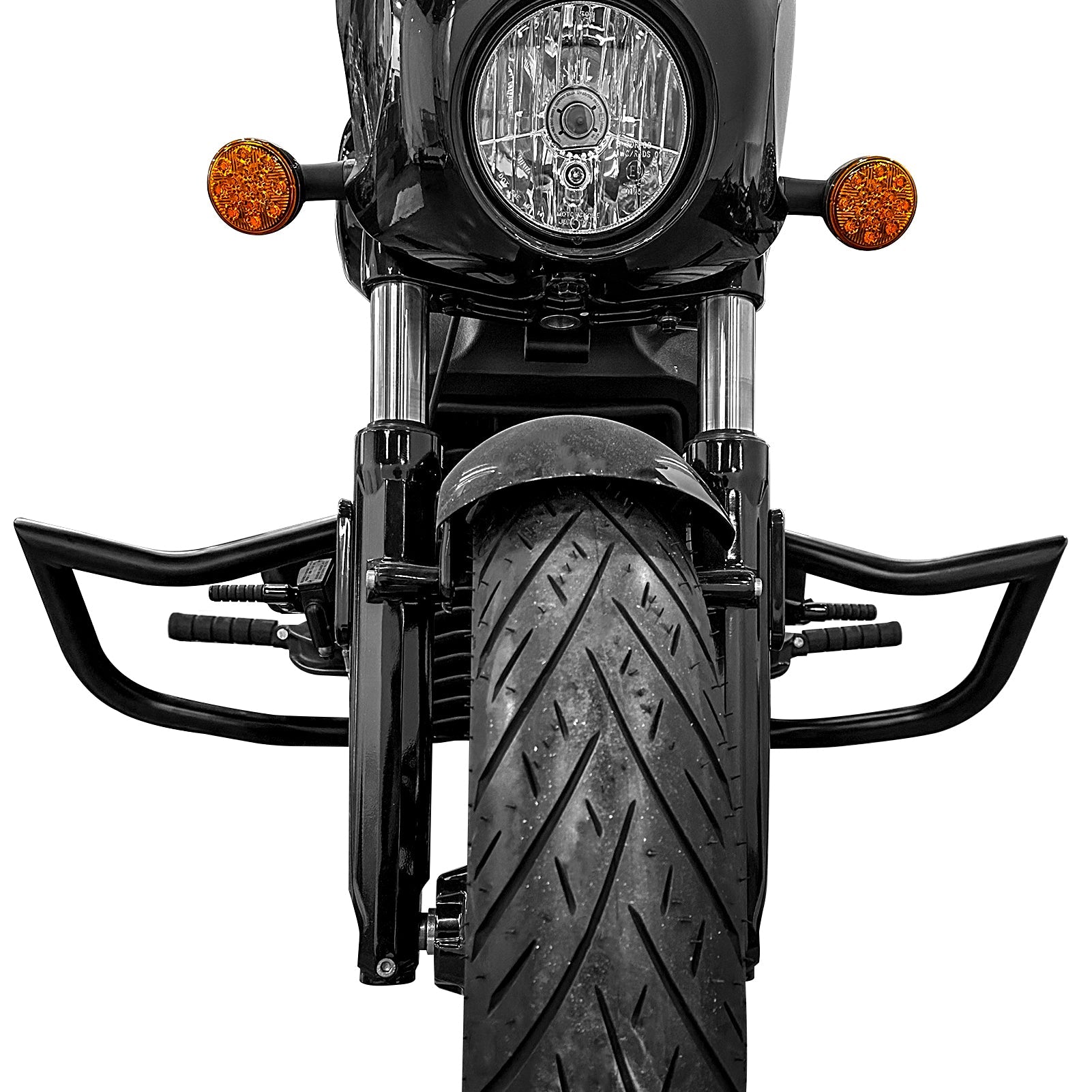 2015 - 2024 Indian Scout Bobber/Sixty/Rogue Front Highway Engine Guard Crash Bar, Sharp Angle - Mofun - 90201091