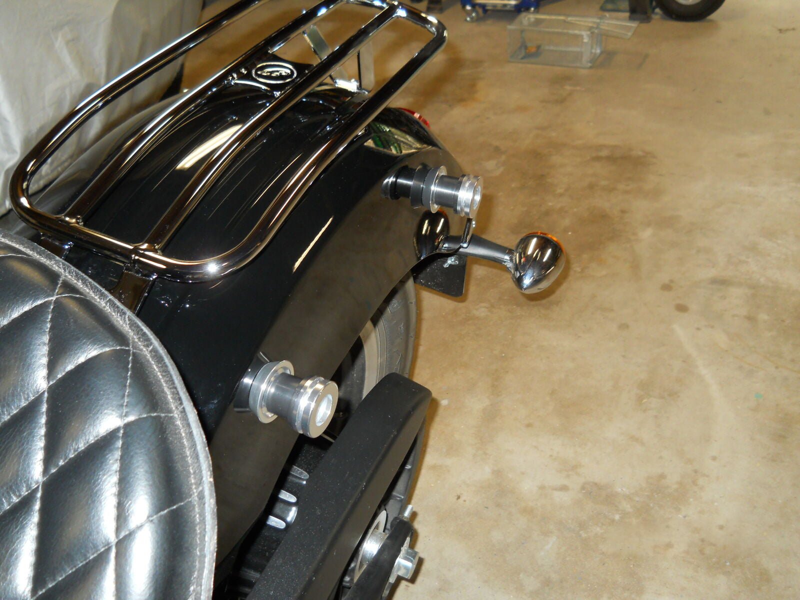 2015 - 2024 Indian Scout Detachable Saddlebags Sissy Bar Backrest Mount Spools Kit - Mofun - HD072