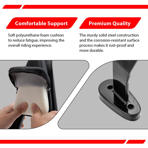 2015 - 2025 Harley FLTR FreeWheeler & 2023 - 2025 Road Glide 3 FLTRT Models Gloss Black 24.5" Passenger Backrest Sissy Bar - Mofun - 90302190