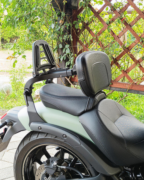 2015 - 2026 Kawasaki Vulcan S 650 & 2017 - 2026 Vulcan S EN650 Matte Black Multi Purpose Adjustable Passenger Driver Backrest - Mofun - 90302164