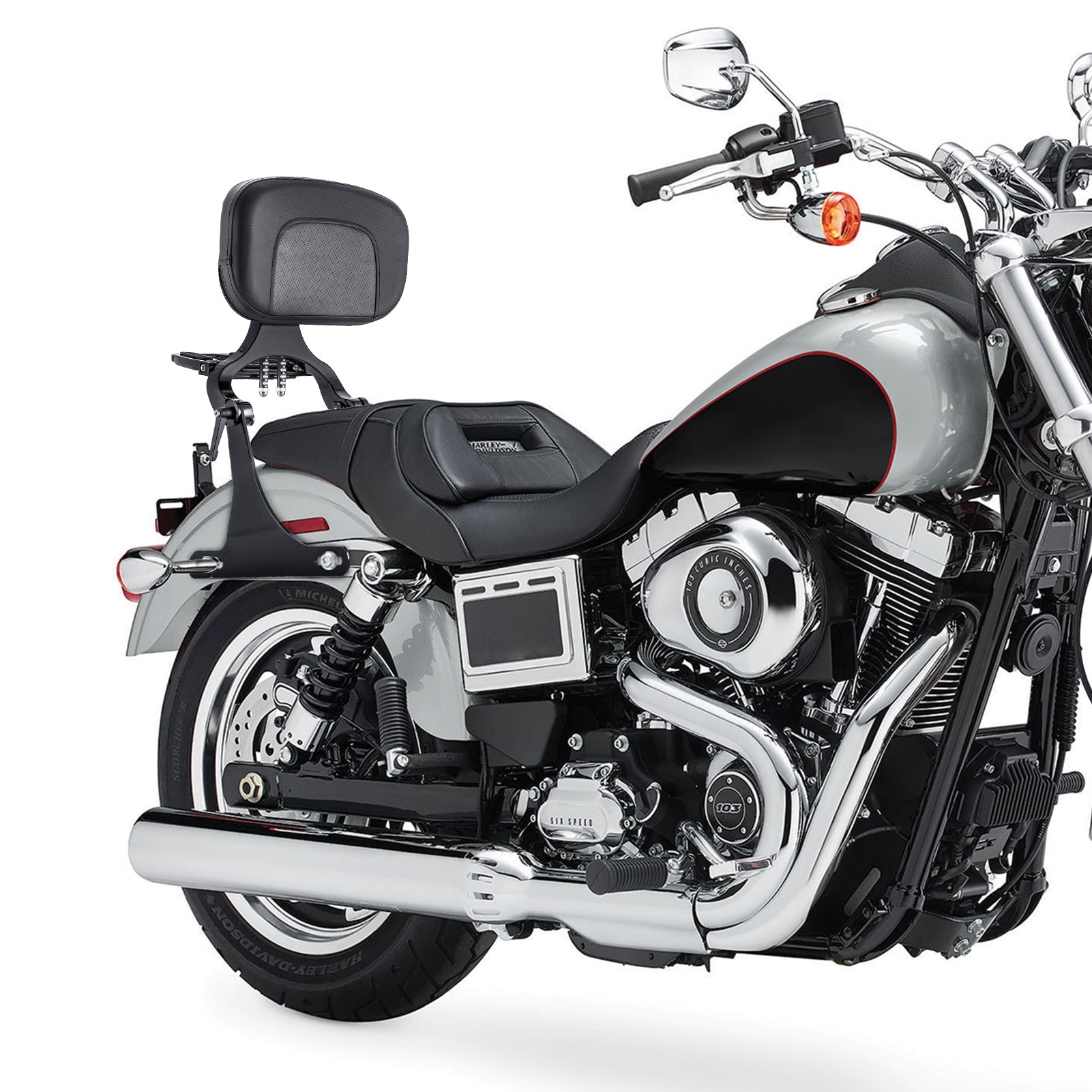 2016 - 2017 Dyna Low Rider FXDLS Street Bob FXDB Gloss Black Multi - Purpose Adjustable Backrest - Mofun - 90302170