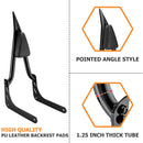 2016 - 2024 Indian Scout Sixty Black Fat Bar 1.3" Quick Release Passenger Backrest Sissy Bar - Mofun - 90302146